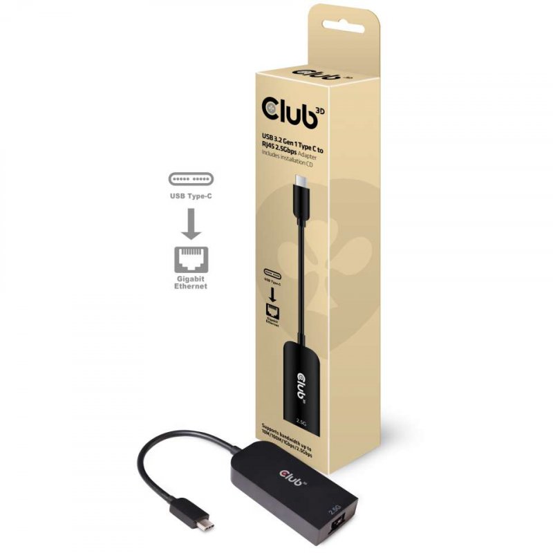 Club3D USB 3.2 Gen1 Type C - RJ45 2.5Gbps Ethernet Adapter