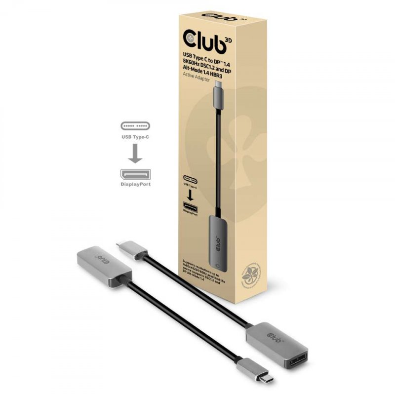 Club3D USB 3.1 Type C - DisplayPort 1.4 adapter