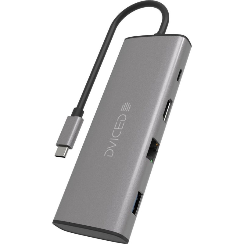 Dviced DV300003 9in1 Type-C HUB - Szürke