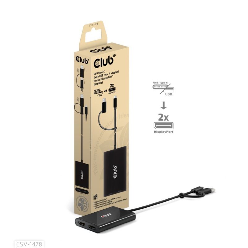 Club3D CSV-1478 USB Type-C / USB Type-A adapter