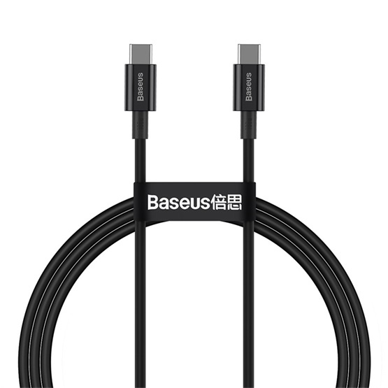 Baseus Superior USB Type-C, 100W gyorstöltő adatkábel, 1m, fekete