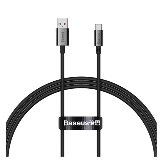 Baseus Superior USB Type-A – USB Type-C, 100W gyorstöltő adatkábel, 1m, fekete