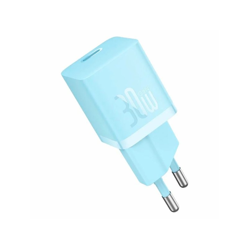 Baseus GaN5 Mini hálózati gyorstöltő 30W, USB Type-C, kék