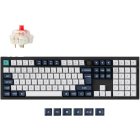 Keychron Q6 Max Hot Swappable RGB Gateron Jupiter Red - Fekete-fehér