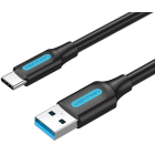 Vention COZBF USB-A - USB-C 1m kábel - Fekete