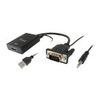 Equip 119038 VGA to HDMI átalakító + audio - Fekete