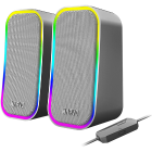 MARVO Havoc 20 vezetékes hangszóró - Szürke - RGB viágítás