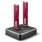AXAGON ADSA-M2C SuperSpeed USB-C 10 Gbps Dual NVMe M.2 SSD Clone Master Dock