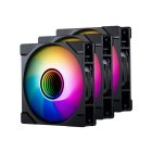 Phanteks M25 Gen2 PWM D-RGB 120 Reverse Blade - Fekete (3 db)