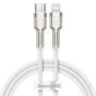 Baseus Cafule USB Type-C – iPhone, PD 20W gyorstöltő adatkábel, 1m, fehér