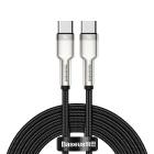 Baseus Cafule USB Type-C, 100W gyorstöltő adatkábel, 2m, fekete