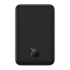 Baseus EnerFill FM41 Magnetic vezeték nélküli gyorstöltő powerbank 20000mAh, 20W, fekete + 60W USB Type-C, 30cm kábel