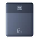 Baseus Blade2 gyorstöltő powerbank 12000mAh, 65W, kék + 100W USB Type-C, 50cm kábel
